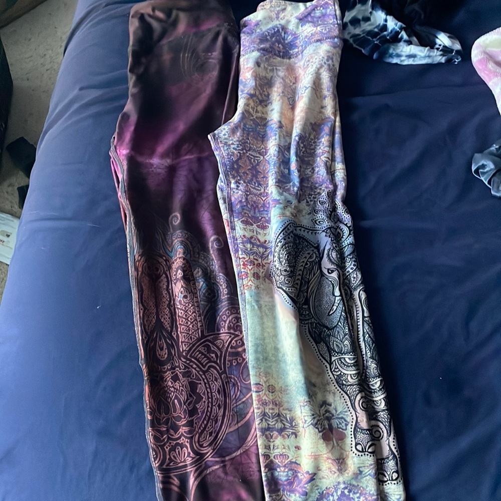 Two boho yoga pant/leggings MAKE AN OFFER!